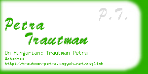 petra trautman business card